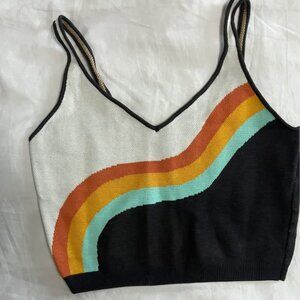 Carmico Retro cropped vest or tank top size Large